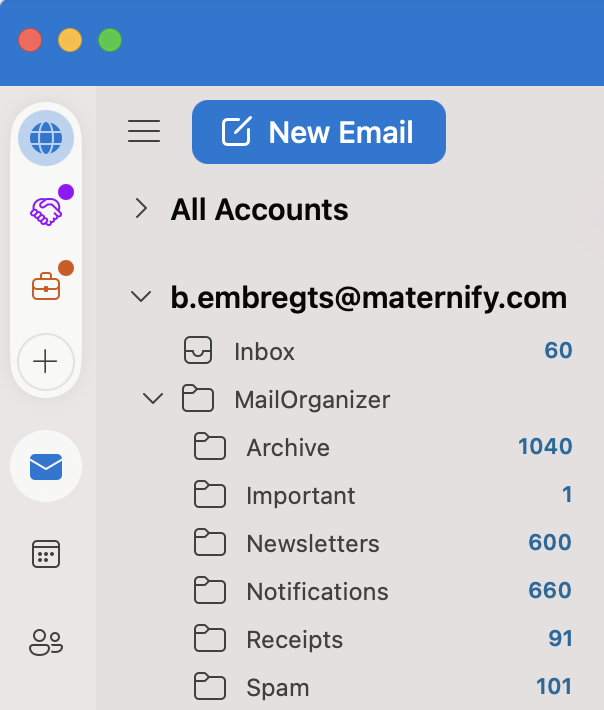 LucidInbox folders tidying mail inside your existing mailbox